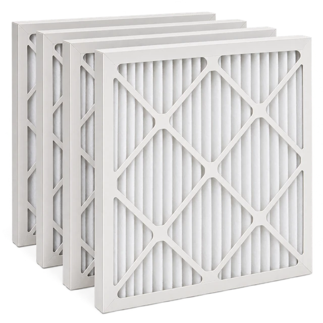 Illustrative four-pack of 1 inch pleated air filters